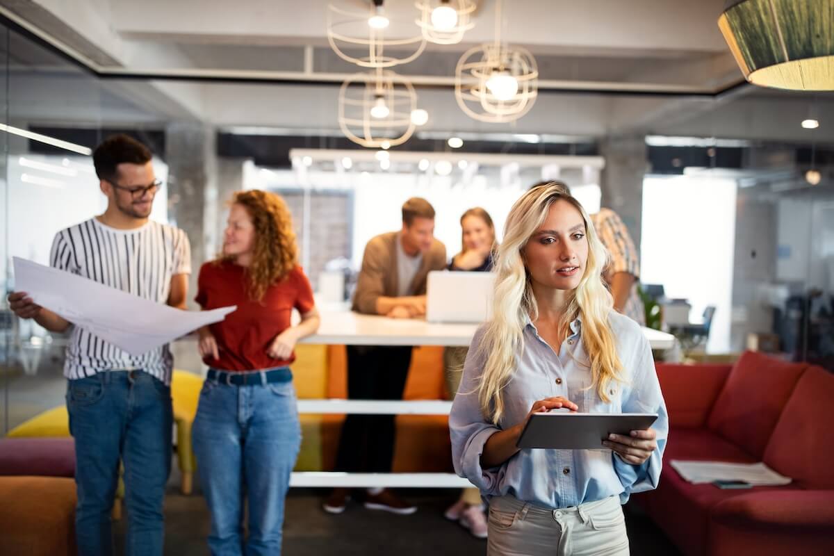 Group of entrepreneurs in a room
