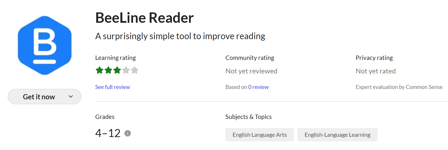 Beeline reader's average rating