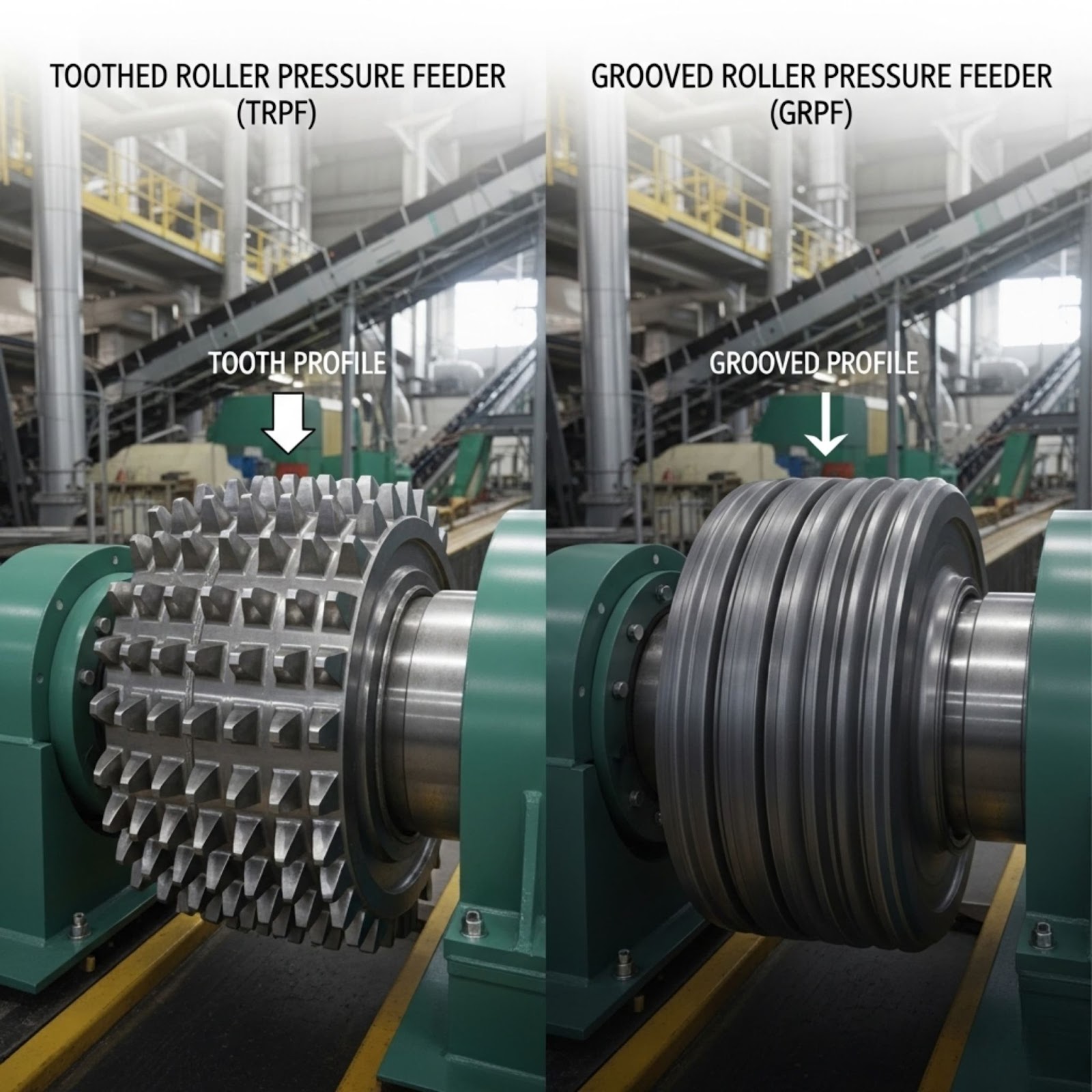 Toothed Roller Pressure Feeder vs Grooved Roller Pressure Feeder