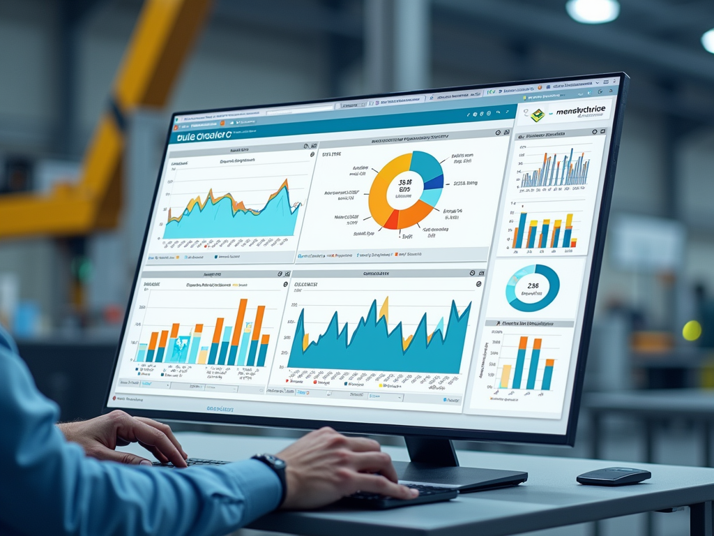 A manufacturer using a product design software to assess design performance 