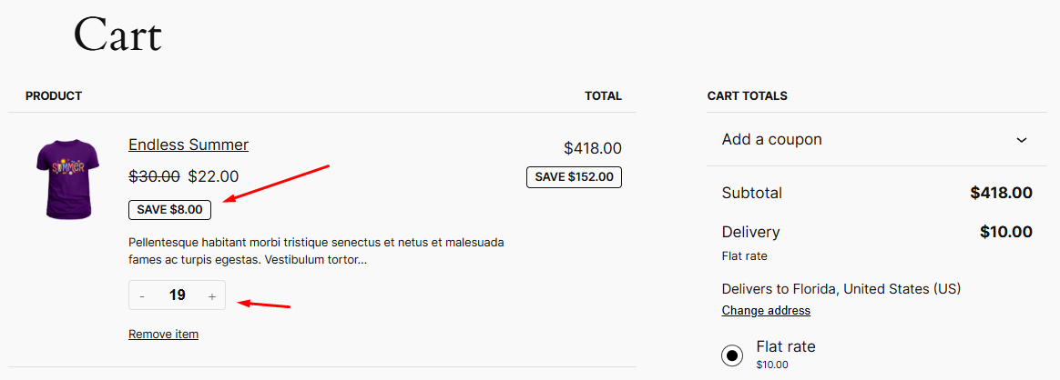 WooCommerce Tiered Pricing example