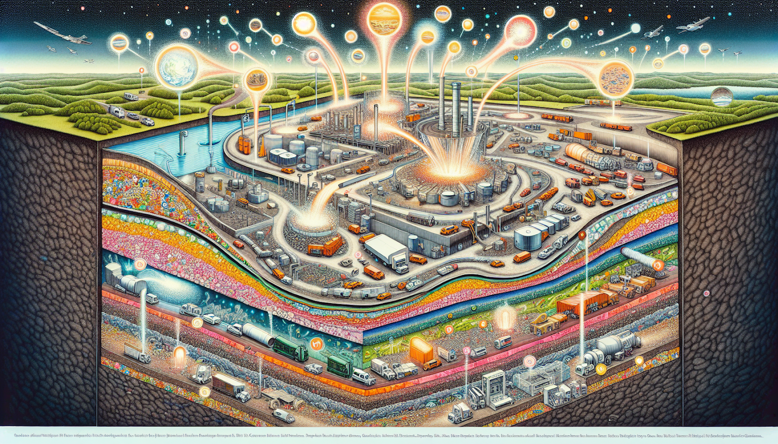 Illustration of landfill regulations and safety measures in Virginia