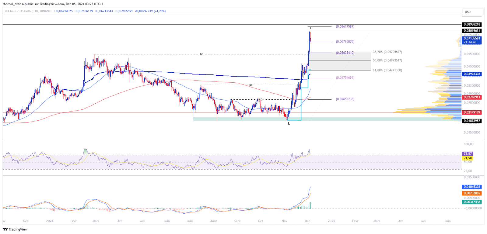 VET/USD Daily Price Chart