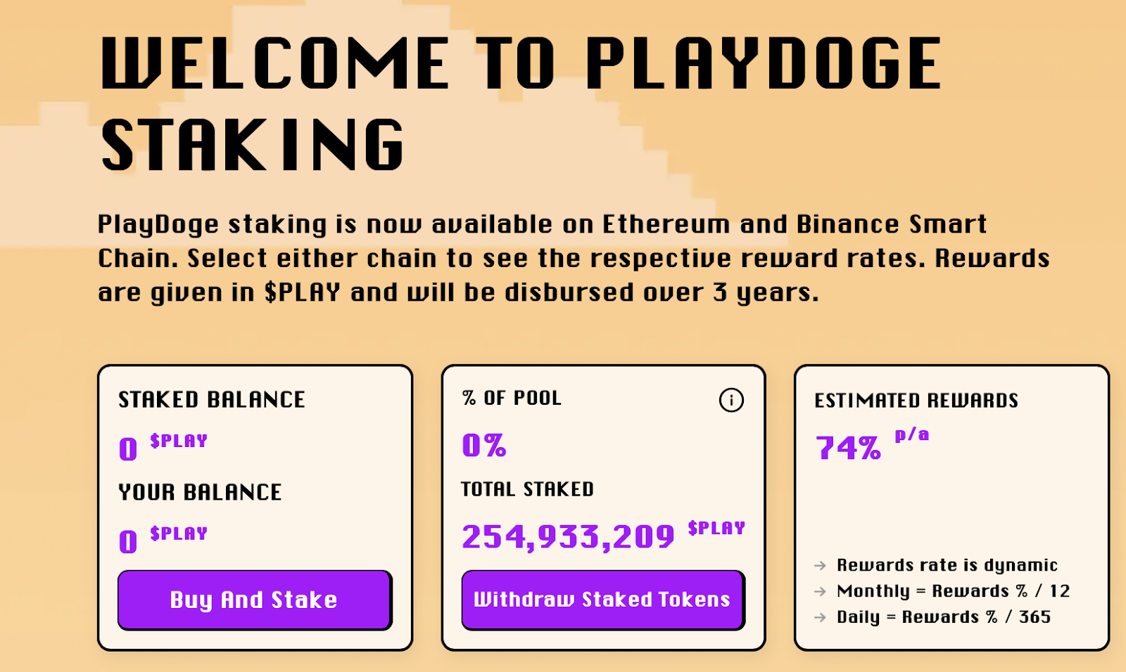 Play Staking Dashboard 