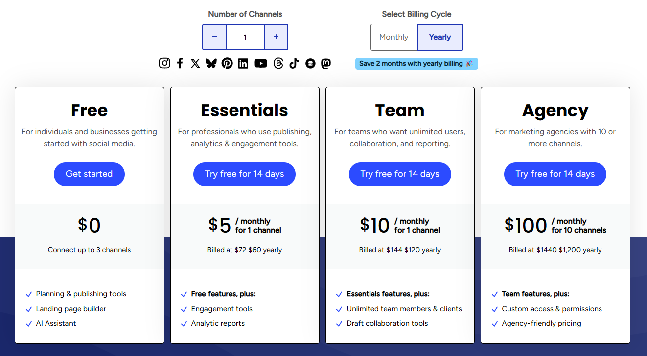 Screenshot of Buffer price incentives