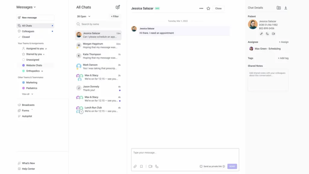 OhMD dashboard