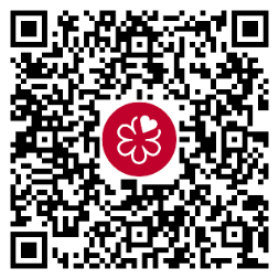 A qr code with a flower in the middle

Description automatically generated