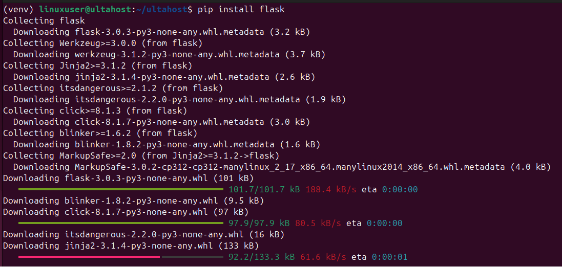 install flask in python