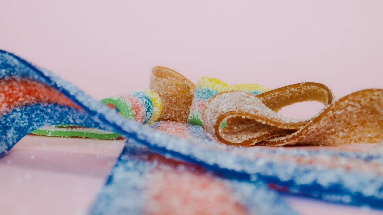 citric flavored tongue sour candy with cream texture