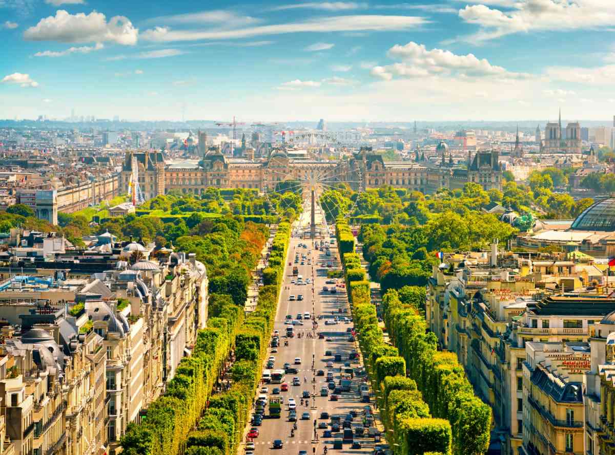 Aerial view of Paris