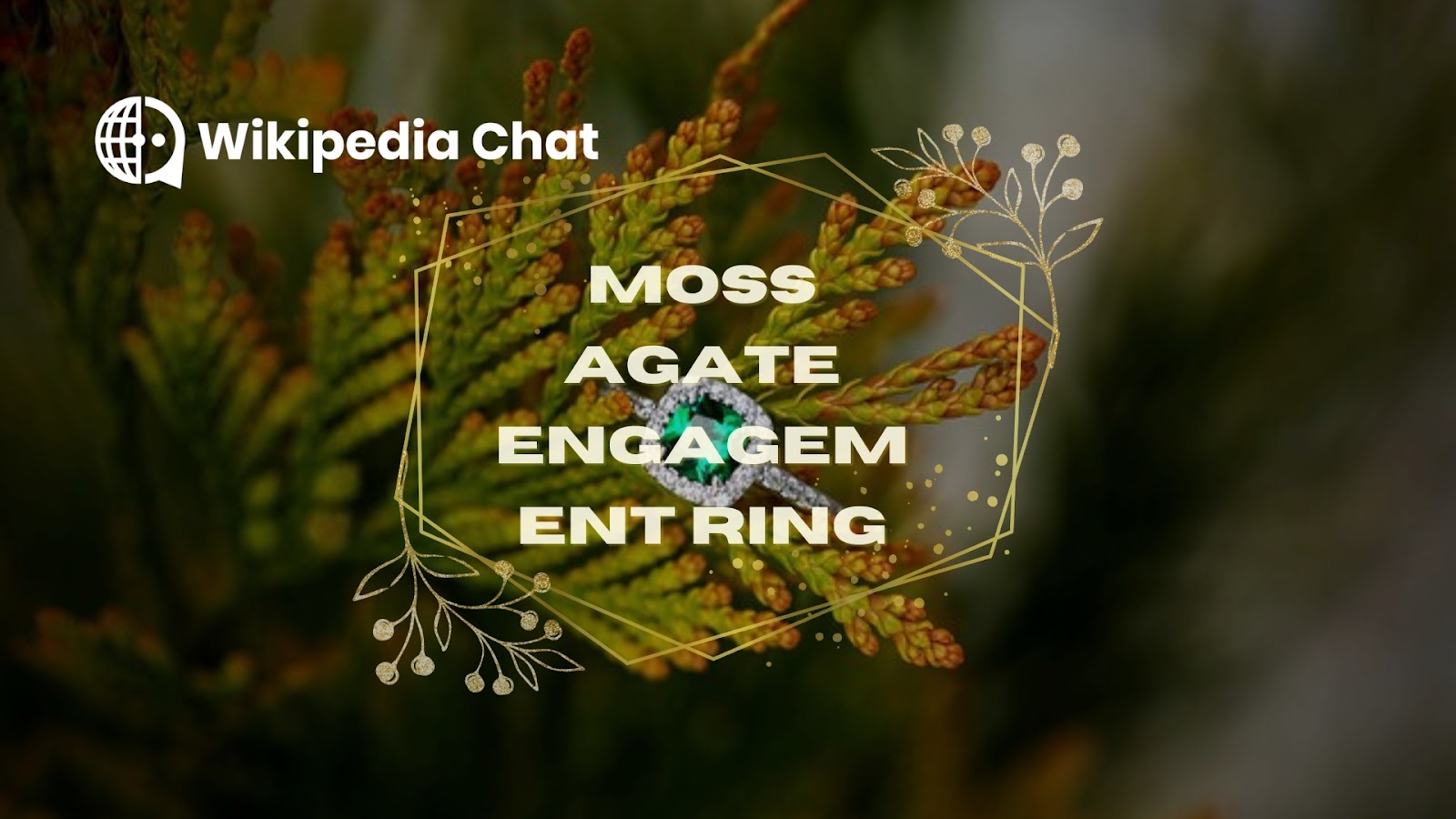 moss agate engagement ring
