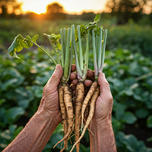 Harvesting Your Skirret Roots