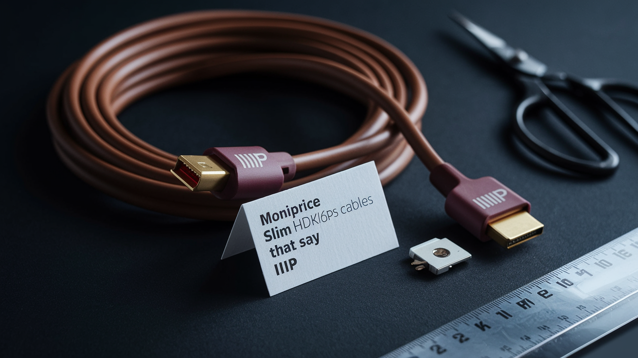 Moniprice Slim HDMI 4K60fps Cables That Say IIIP