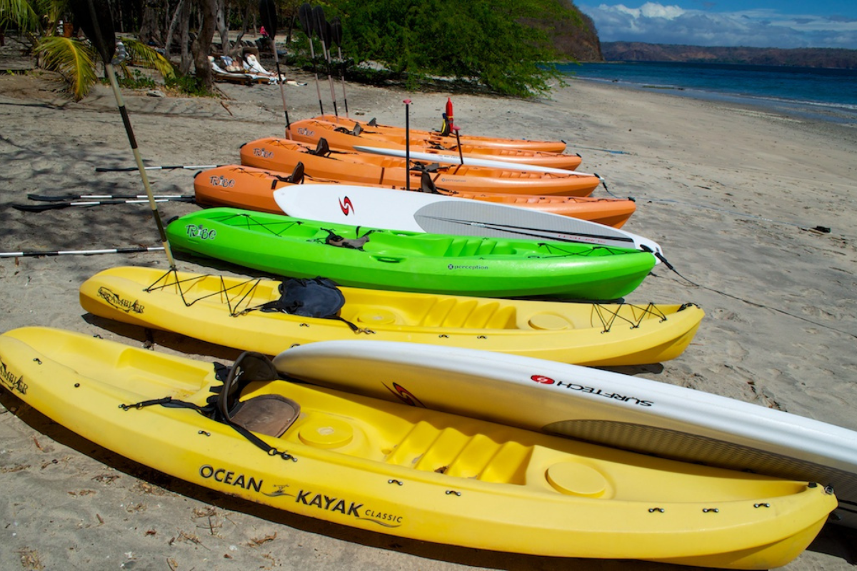 colourful kayak boats in Punta Uva