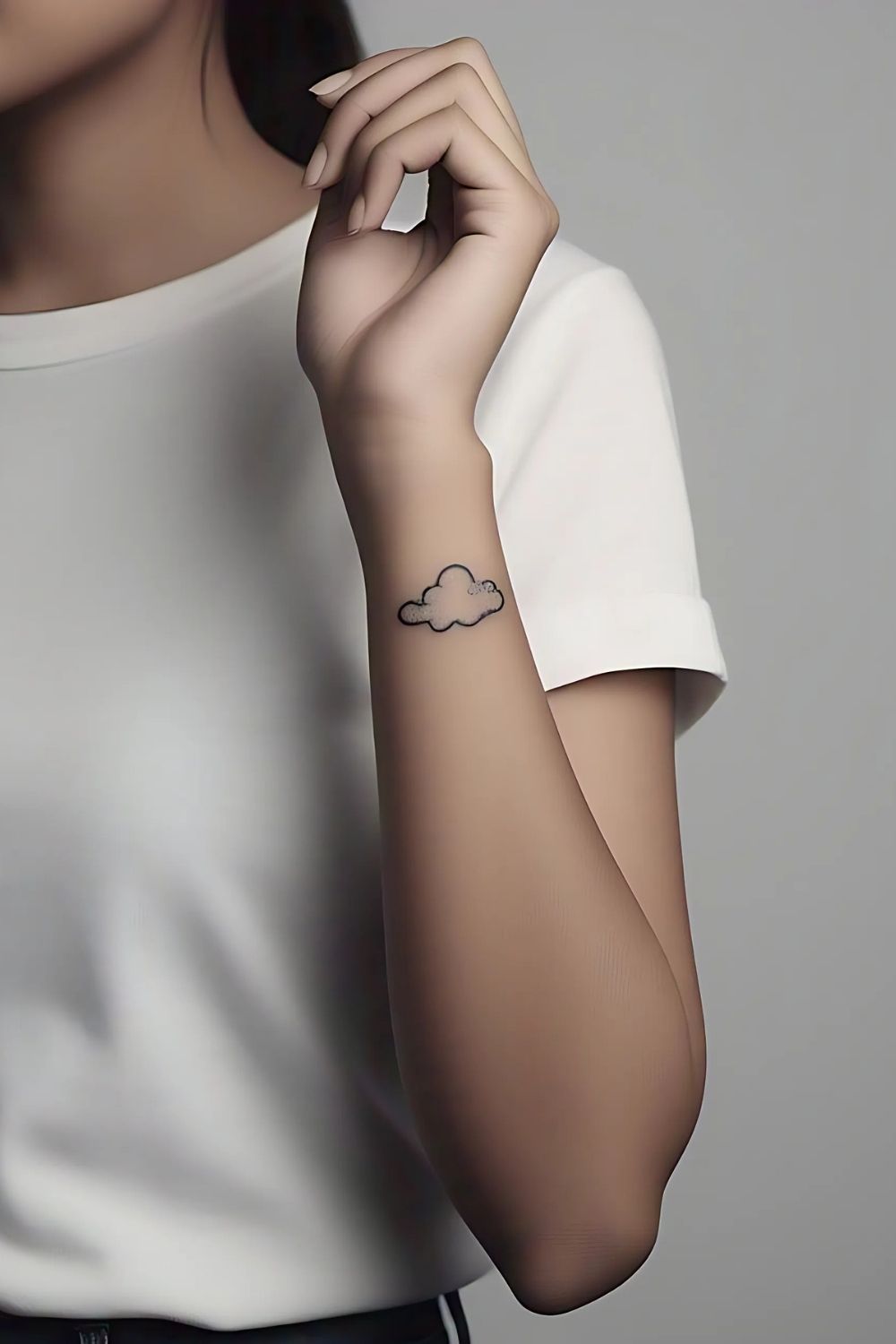 Minimalist Cloud Tattoo Arm