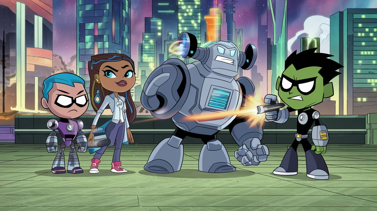 teen titans go cyborg shoots reactor