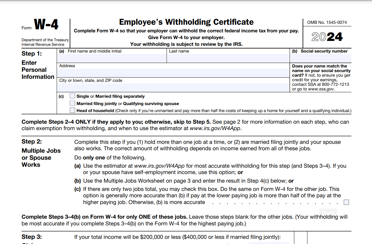 What are Three Key Differences Between the W-4 Form and the W-2 Form?