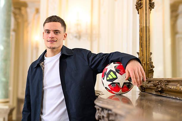 Florian Wirtz of Bayer 04 Leverkusen poses during a portrait session on January 27, 2025 in Leverkusen, Germany.