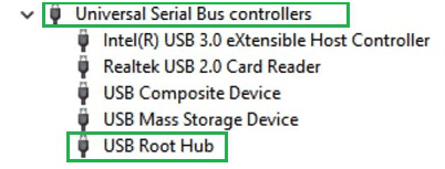 locate Universal Serial Bus Controller