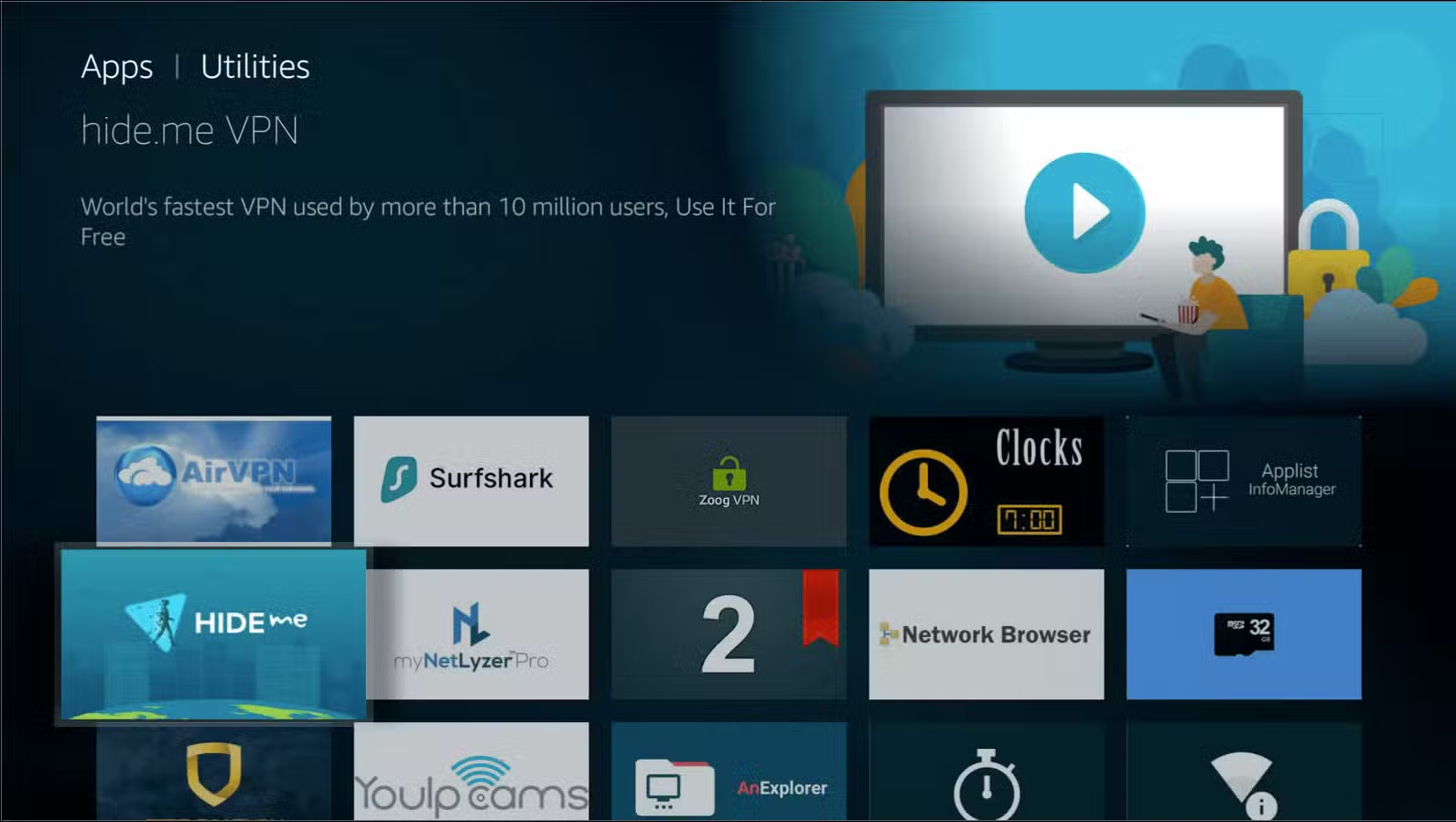 Hide.me VPN for Amazon FireStick