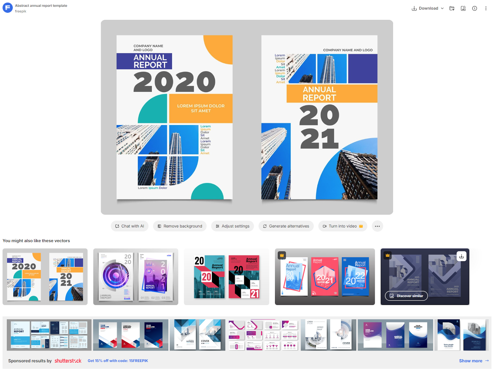 Freepik - Free Download Annual Report Template