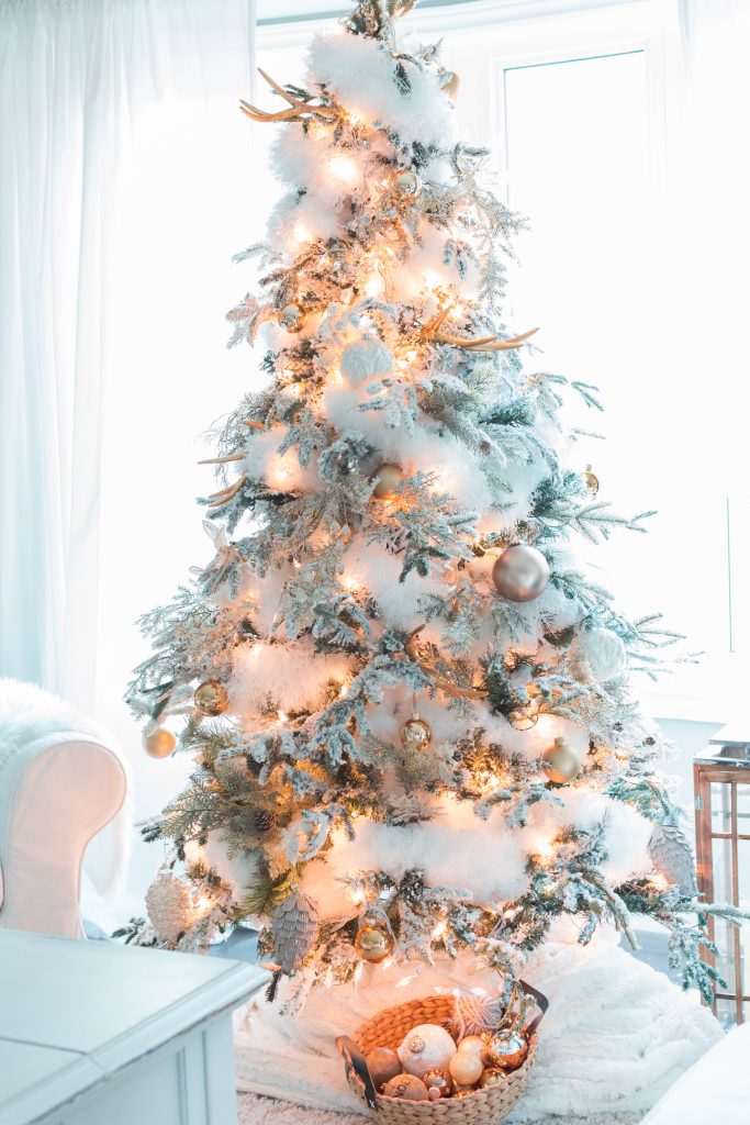 Snowy White Christmas Tree Decor