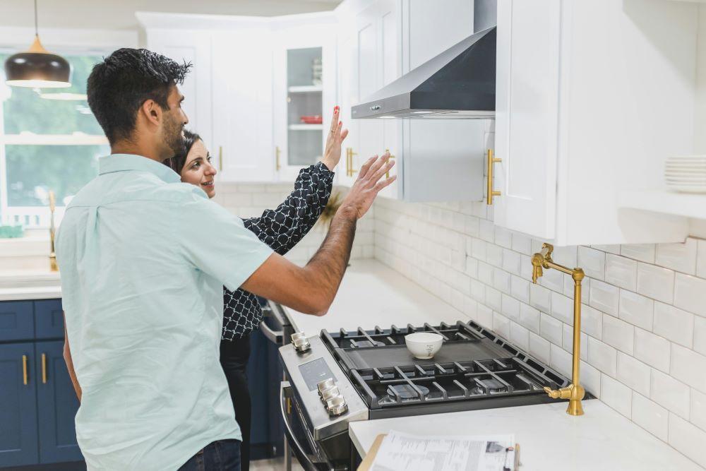 A couple checking out their potential home

