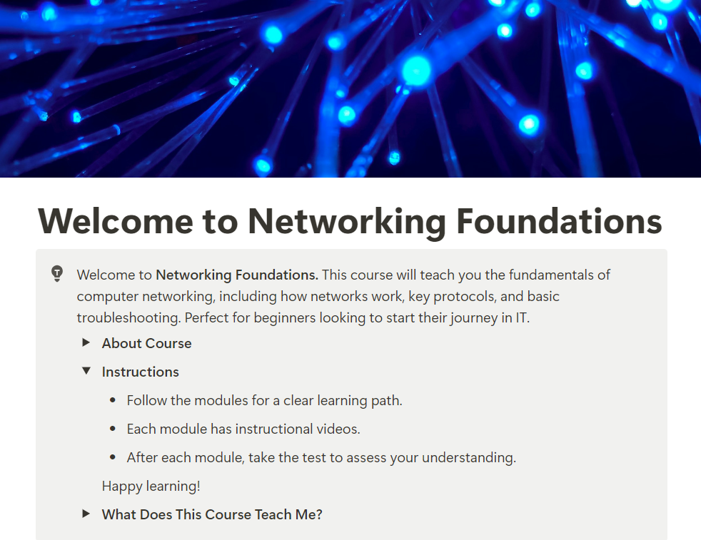 Welcome to Networking course for free