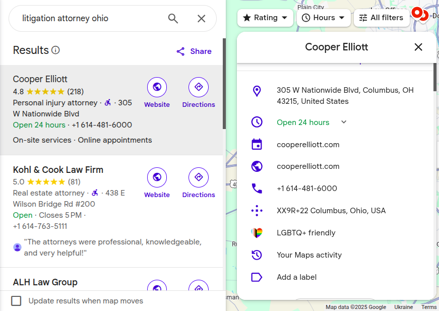 Google Business Profile details
