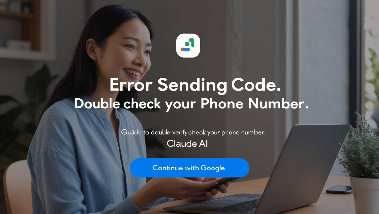 Error sending code. Double check your phone number. Claude ai