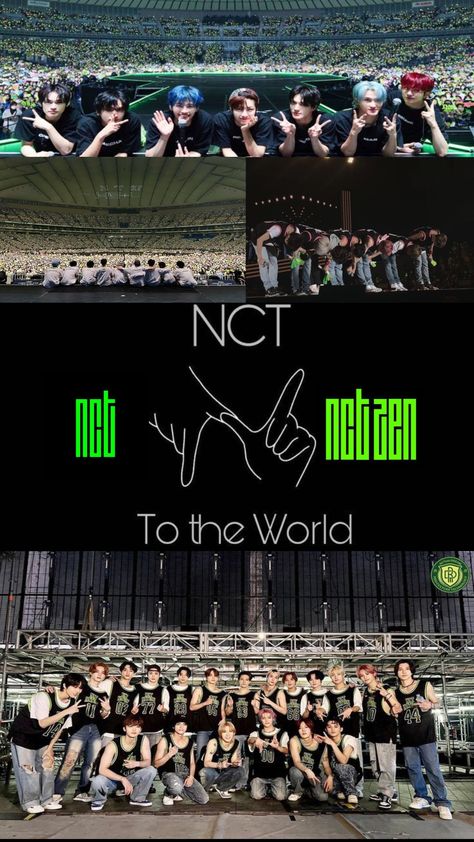 this is a random photo here there are nct dream nct 127 and wayv then there are the nct and nctzen logos, and below there are photos of all nct nation units