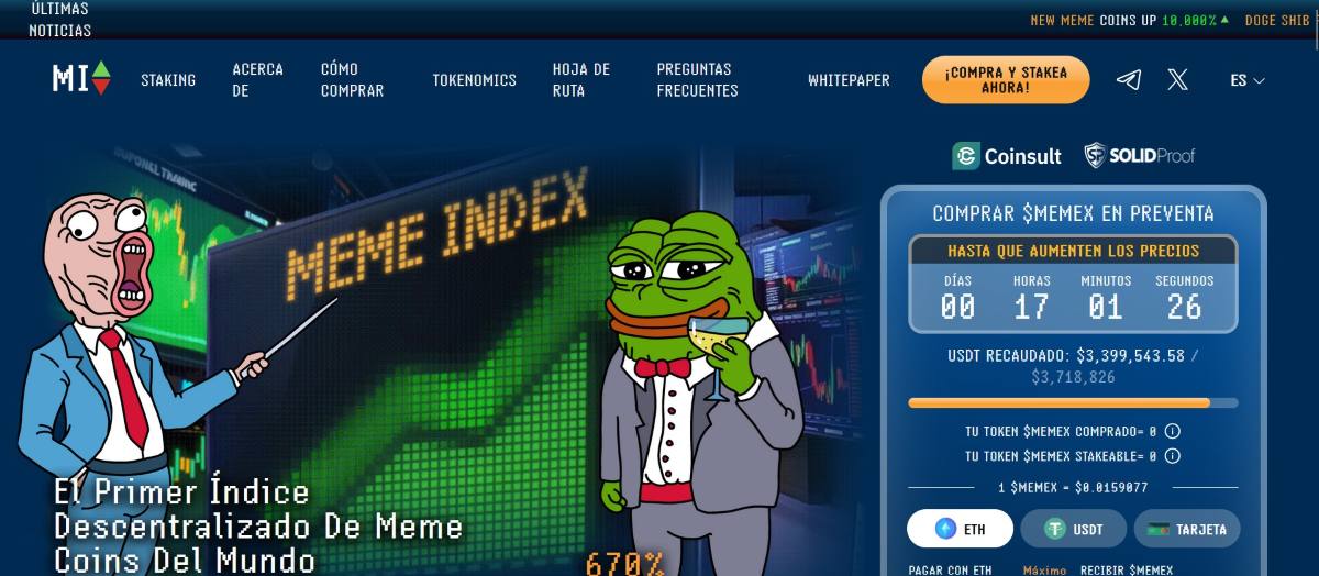 preventa de criptomonedas de meme index