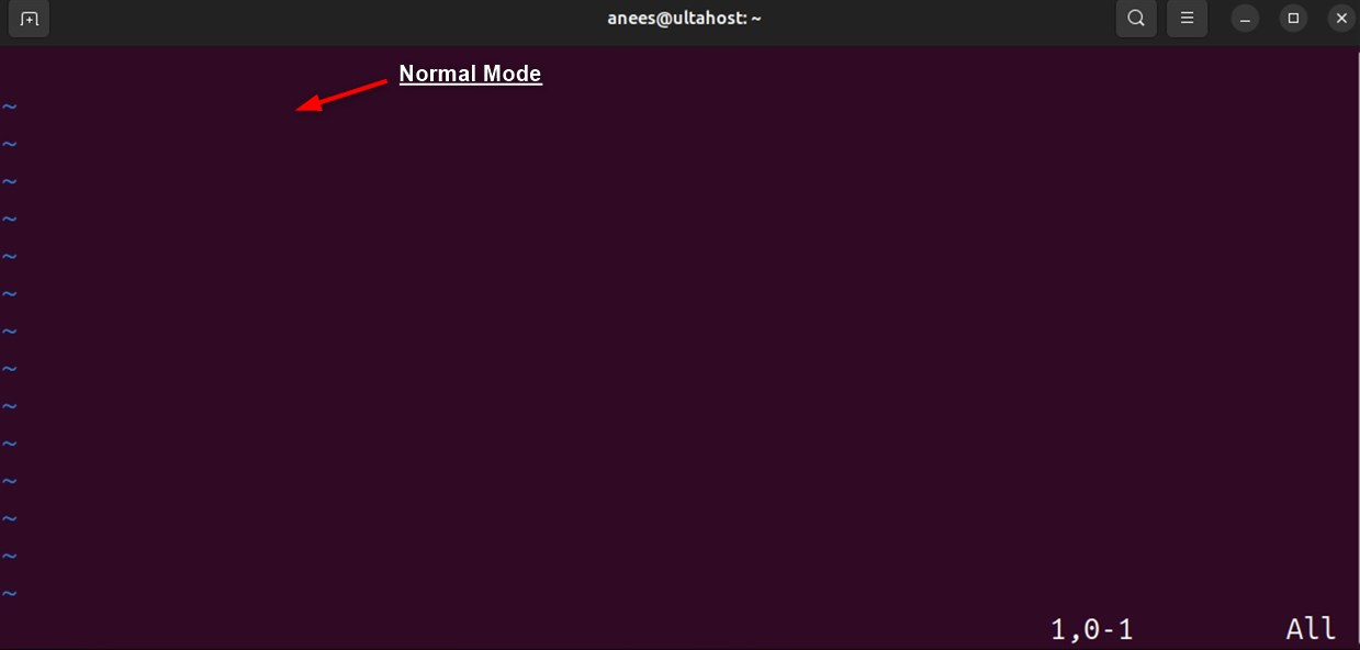 vim normal mode