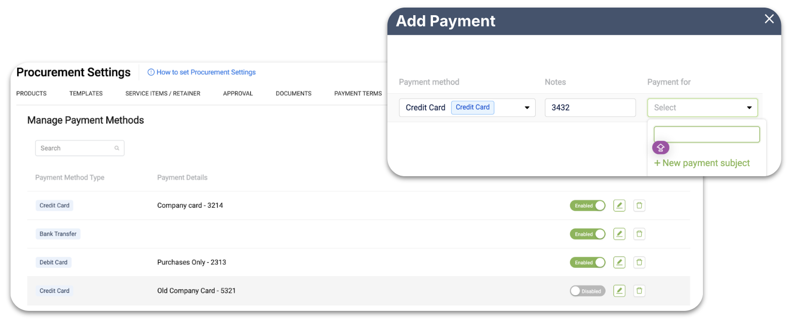 Payment References & Methods