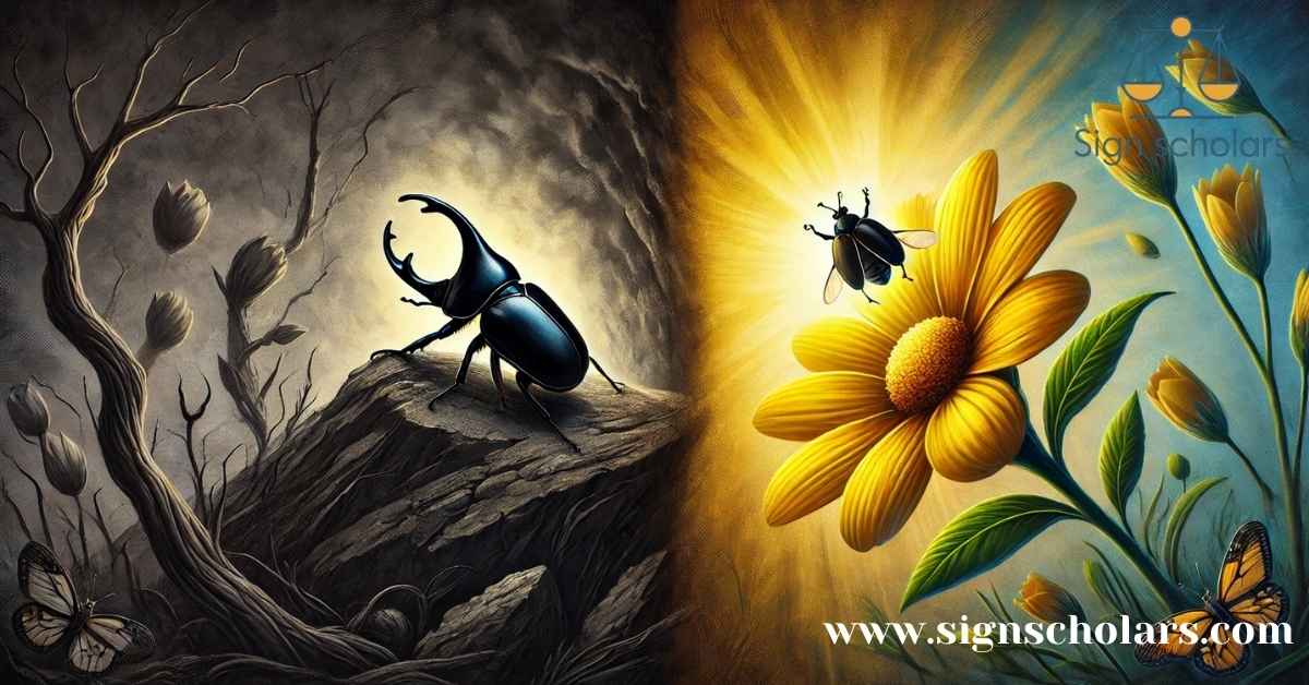 Comparing the Spiritual Meaning of Black vs. Yellow Beetles