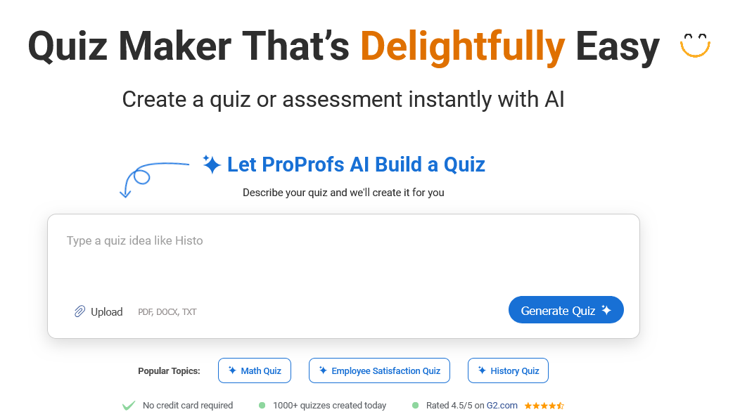 ProProfs Quiz Maker