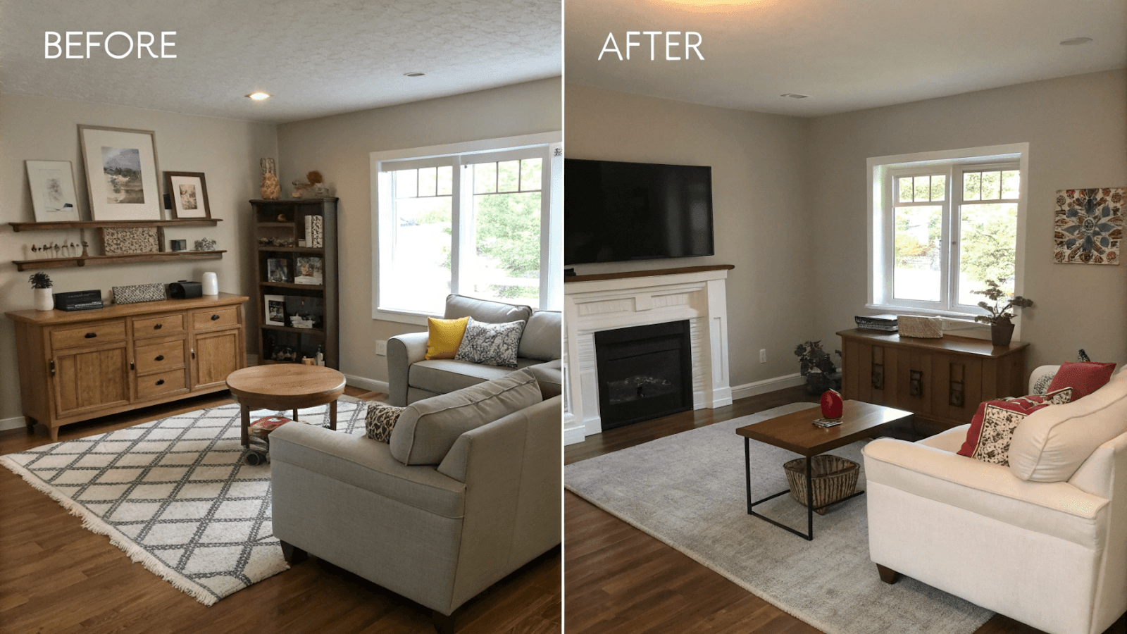 My living room's 30-day transformation progress photo