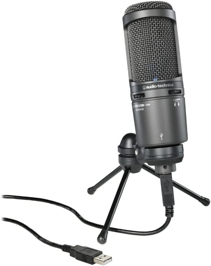 An image of the Audio-Technica AT2020USB+. Source: https://amzn.to/40hjS6T
