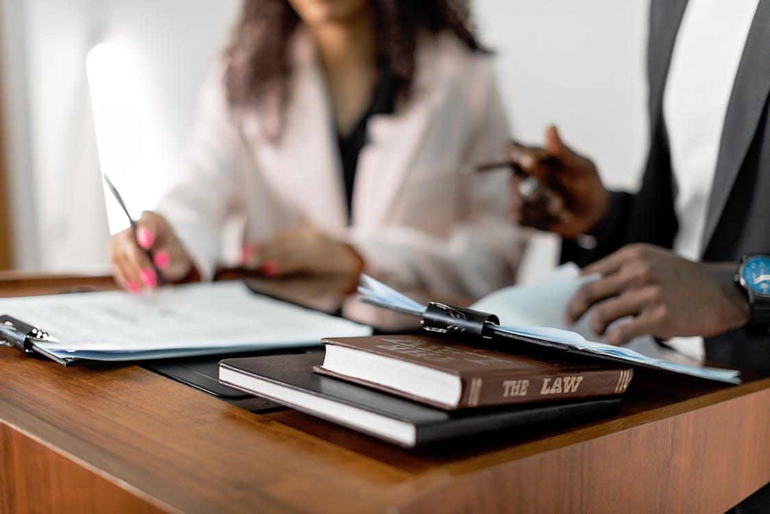 Free Law Book in a Podium Stock Photo