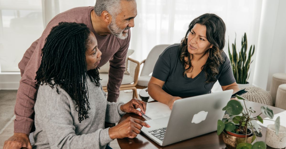 Financial advisor discussing debt settlement with a client