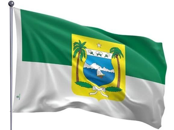 Bandeira do Estado de Rio Grande do Norte Dupla Face Estampada Tamanho 70x100cm