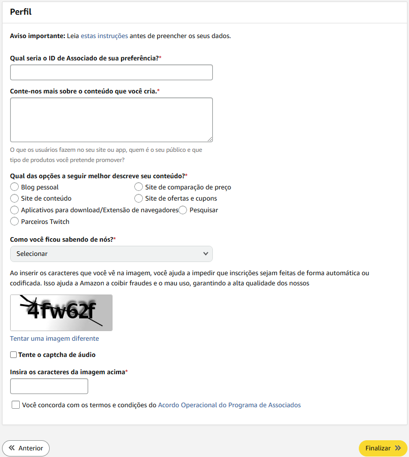 como ser afiliado da Amazon