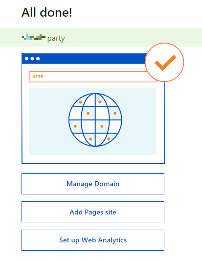 Cloudflare domain purchased 