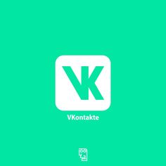 This contains an image of VKontakte logo shown on a green background with white letters