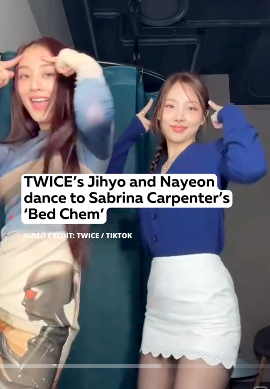 This contain an image of TWICE members Jihyo and Nayeon's video 