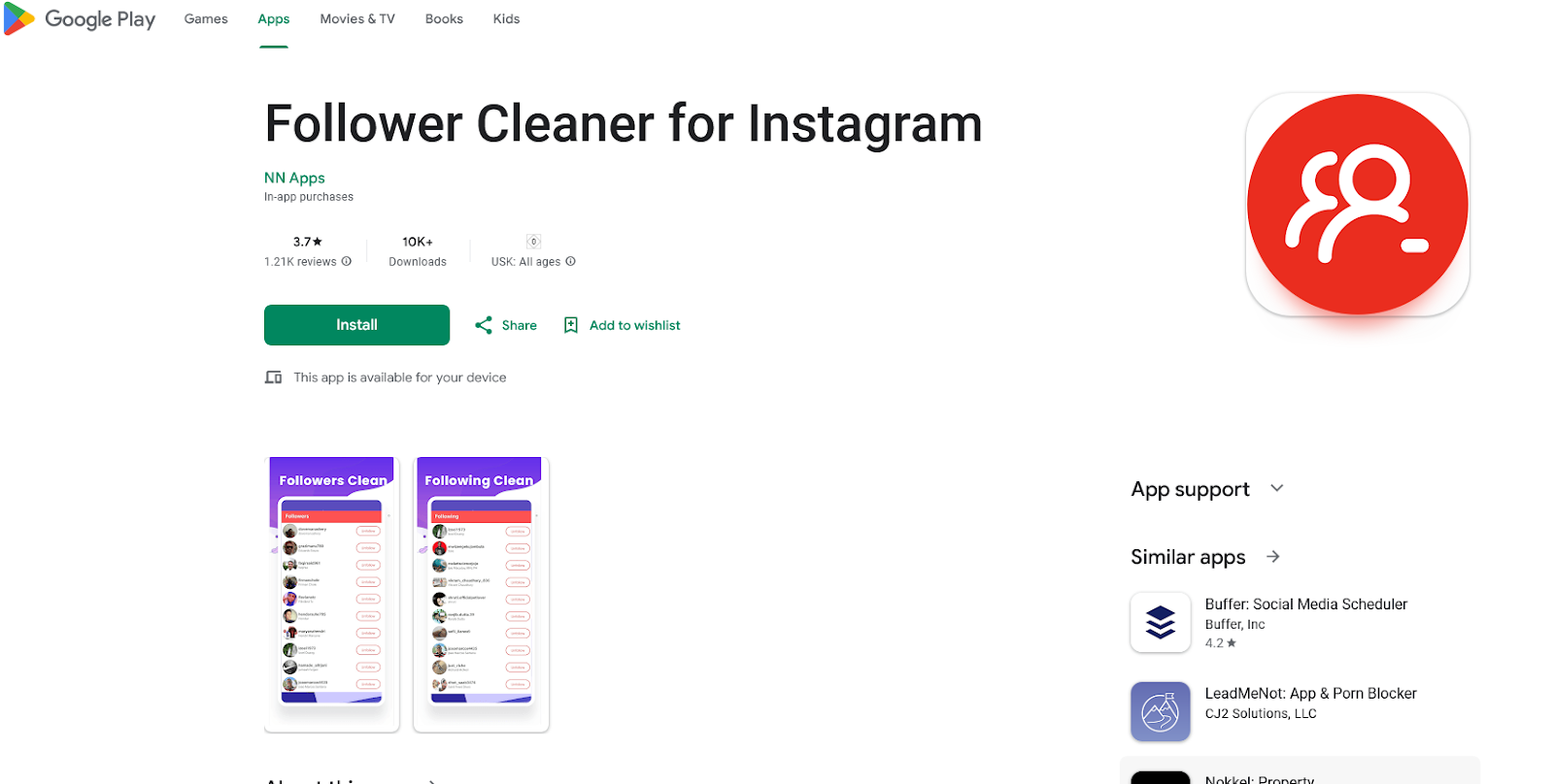 نرم افزار فالور کلینر فور اینستاگرام (Follower Cleaner for Instagram)