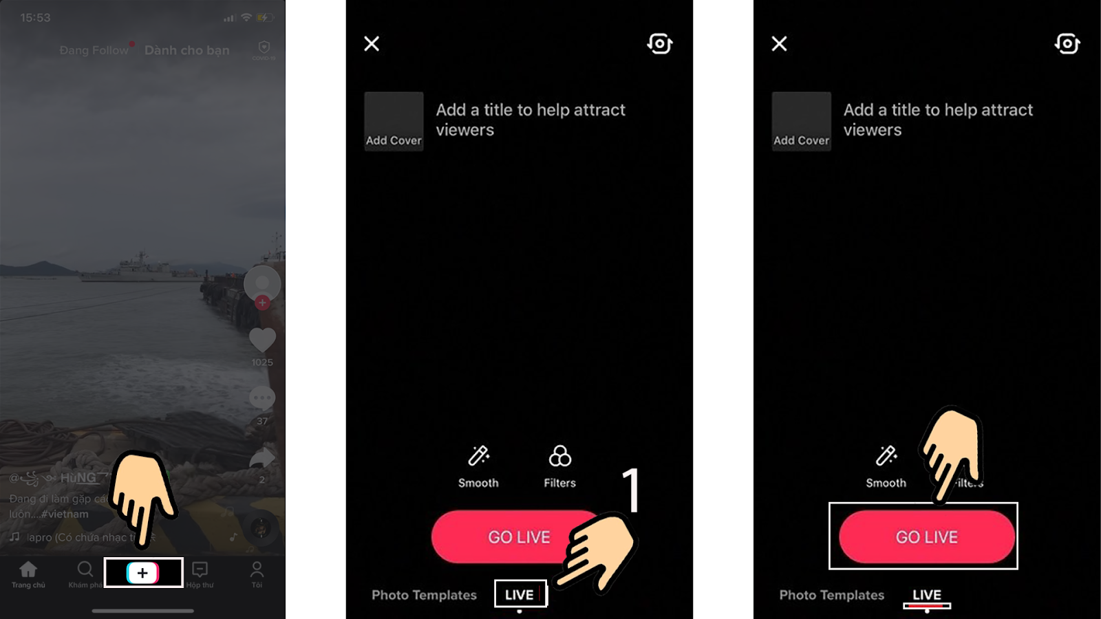 cách live trên tiktok