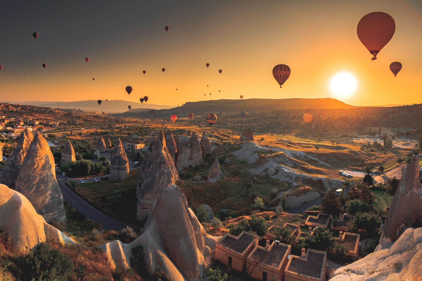 Hot Air Balloon Over Fairy Chimneys