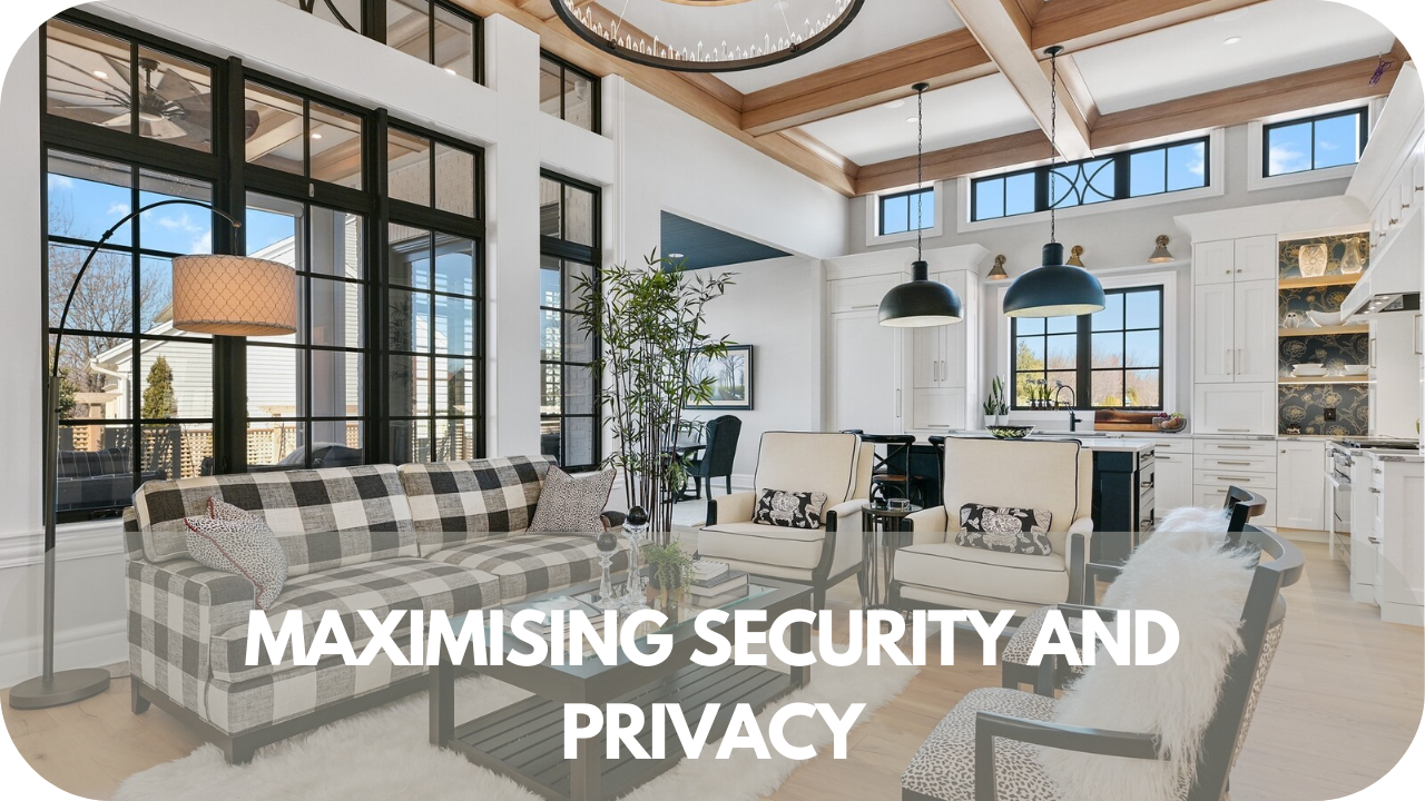 Enhance security and privacy with well-placed doors and windows.