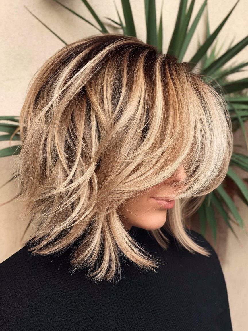 40. Stylish Bob with Highlights